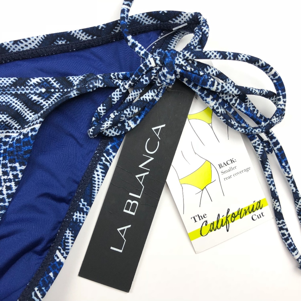 La Blanca Designer Jeans Side Tie Bikini Bottom - Picture 4 of 6